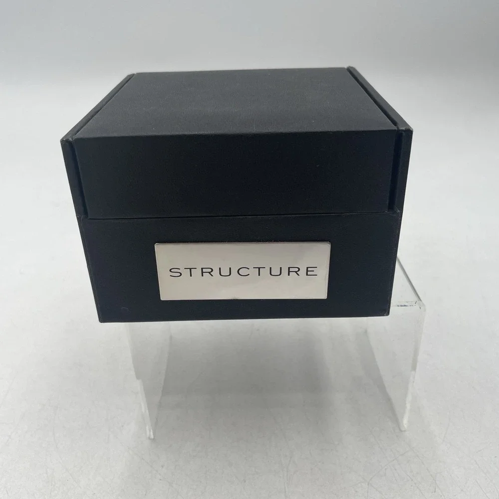 STRUCTURE Analog Quartz MEN'S WATCH Black Strap Silver Tone Dial SR626SW